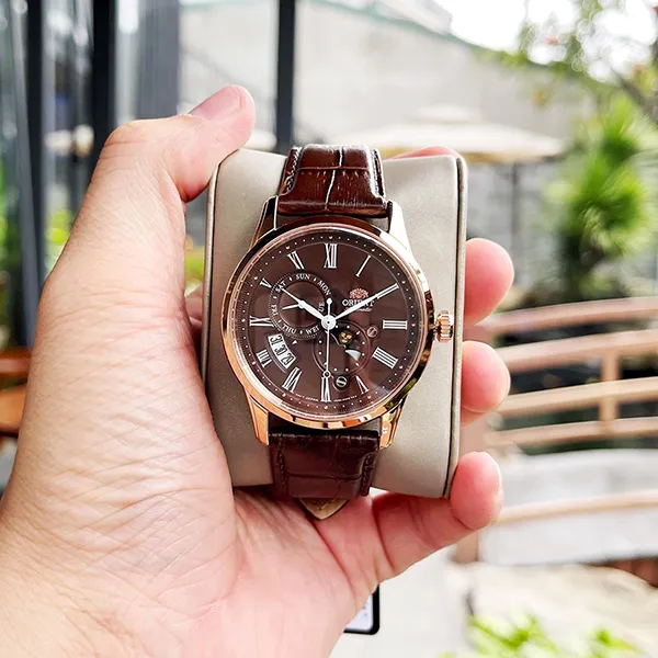 Đồng Hồ Nam Orient Sun And Moon Gen 3 SAK00003T0 (RA-AK0009T) (RN-AK0002Y) Màu Nâu - Đồng hồ - Vua Hàng Hiệu