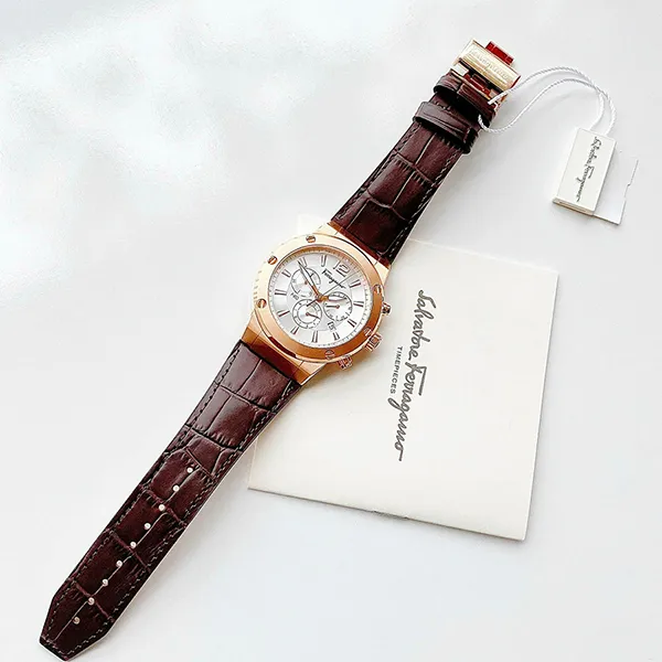Đồng Hồ Nam Salvatore Ferragamo F-80 Firenze Chronograph Quartz Watch SFEX00419 Màu Nâu - Đồng hồ - Vua Hàng Hiệu