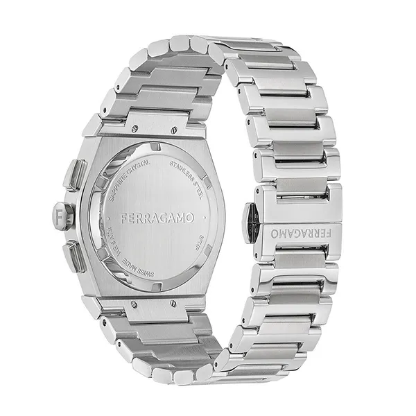 Đồng Hồ Nam Salvatore Ferragamo Vega Quartz Watch 6010244254 Màu Bạc/Xanh - Đồng hồ - Vua Hàng Hiệu