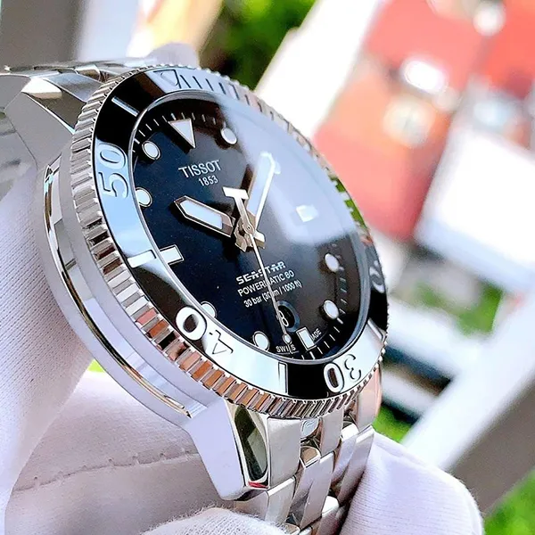 Đồng Hồ Nam Tissot Automatic T120.407.11.051.00 Seastar 1000 Powermatic 80 (T1204071105100) Màu Bạc Đen - Đồng hồ - Vua Hàng Hiệu