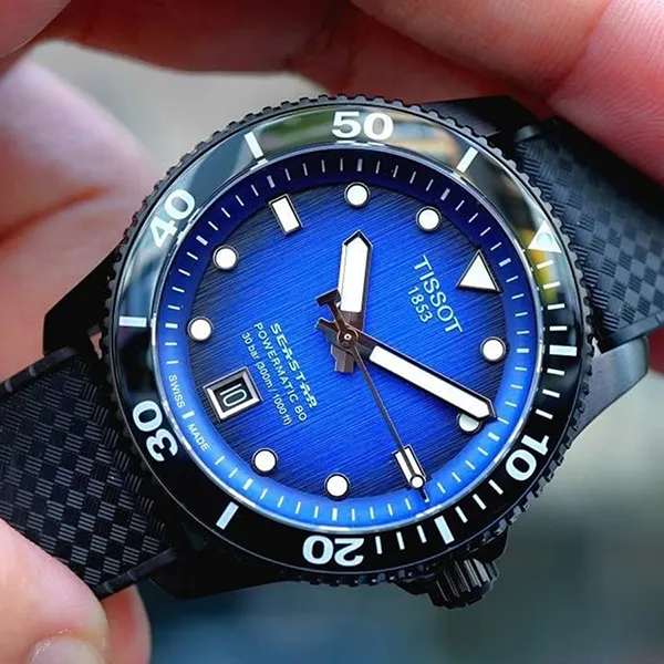 Đồng Hồ Nam Tissot Automatic T120.807.37.041.00 Seastar Powermatic 80 Deep Blue Màu Xanh - Đồng hồ - Vua Hàng Hiệu