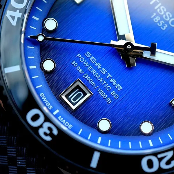 Đồng Hồ Nam Tissot Automatic T120.807.37.041.00 Seastar Powermatic 80 Deep Blue Màu Xanh - Đồng hồ - Vua Hàng Hiệu