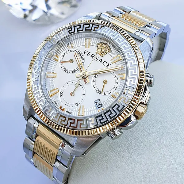 Đồng Hồ Nam Versace Greca Action Chrono Watch VE3J00522 Màu Demi (Vàng - Bạc) - Đồng hồ - Vua Hàng Hiệu