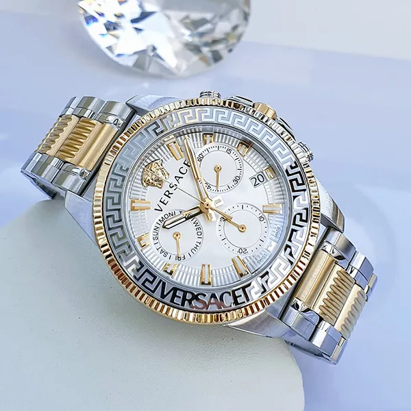 Đồng Hồ Nam Versace Greca Action Chrono Watch VE3J00522 Màu Demi (Vàng - Bạc) - Đồng hồ - Vua Hàng Hiệu