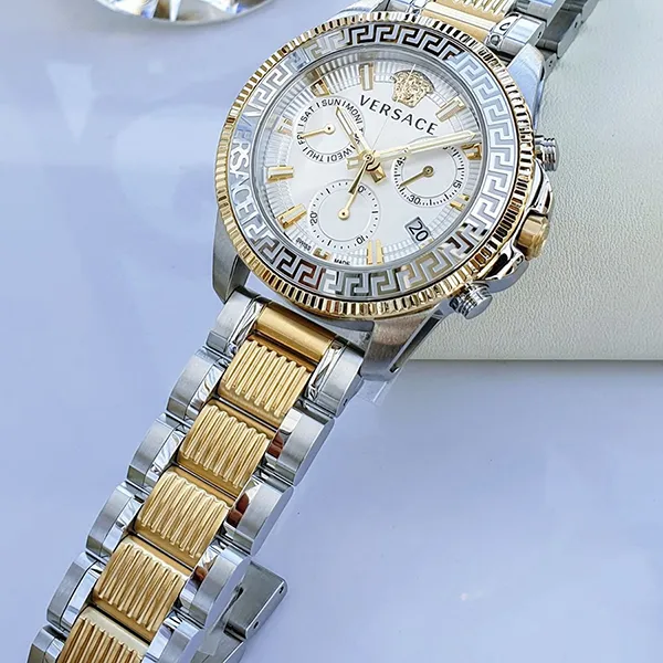 Đồng Hồ Nam Versace Greca Action Chrono Watch VE3J00522 Màu Demi (Vàng - Bạc) - Đồng hồ - Vua Hàng Hiệu