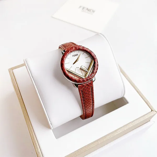 Đồng Hồ Nữ Fendi Runway Case 28mm Màu Đỏ Trắng