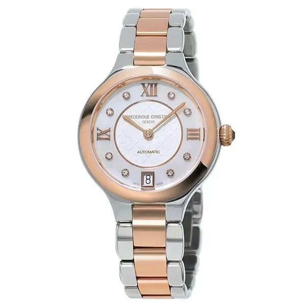 Đồng Hồ Nữ Frederique Constant Automatic FC-306WHD3ER2B Màu Vàng Hồng/Bạc