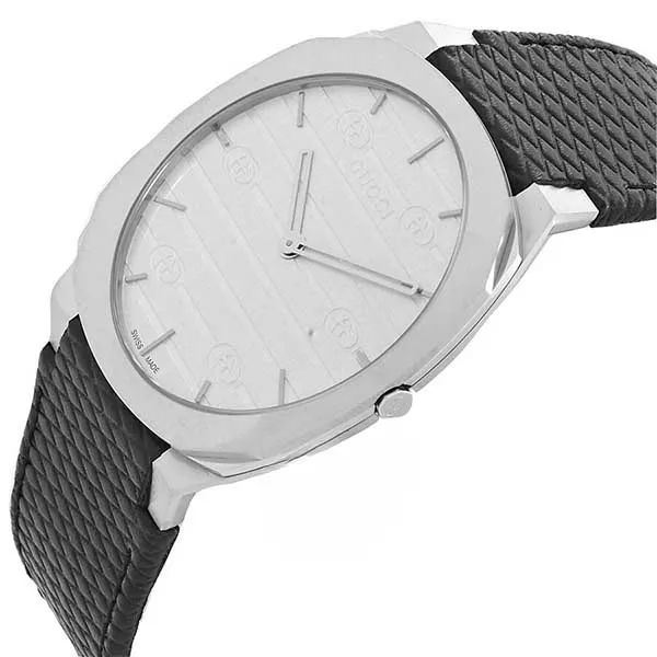 Đồng Hồ Nữ Gucci 25H Quartz Silver Dial Ladies Watch YA163419 Màu Bạc - Đen - Đồng hồ - Vua Hàng Hiệu