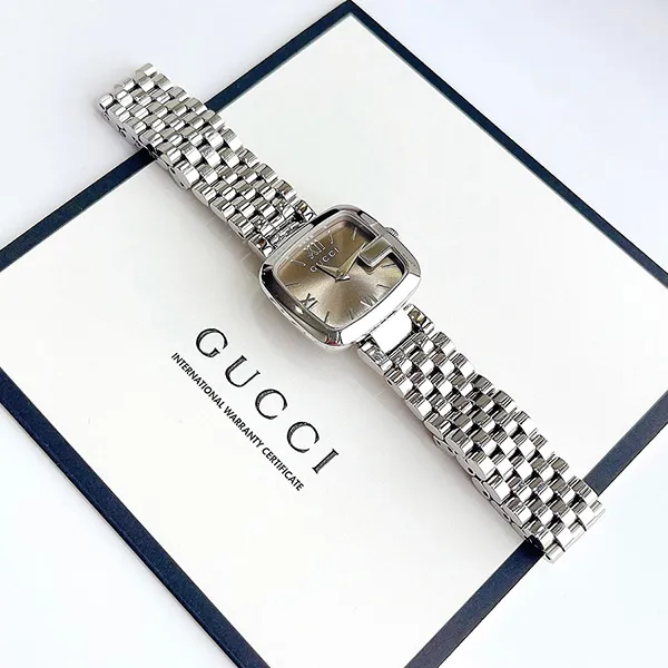 Đồng Hồ Nữ Gucci G-Gucci Brown Dial Watch YA125516 Màu Bạc - Đồng hồ - Vua Hàng Hiệu