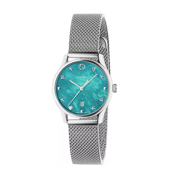 Đồng Hồ Nữ Gucci G-Timeless Quartz Watch YA126582 Màu Bạc/Xanh - Đồng hồ - Vua Hàng Hiệu