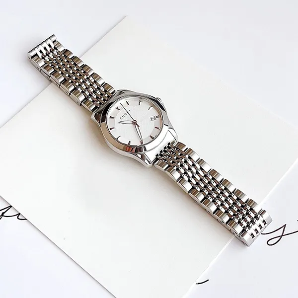Đồng Hồ Nữ Gucci Timeless Quartz White Dial Silver Tone YA126501 27mm Màu Bạc - Đồng hồ - Vua Hàng Hiệu