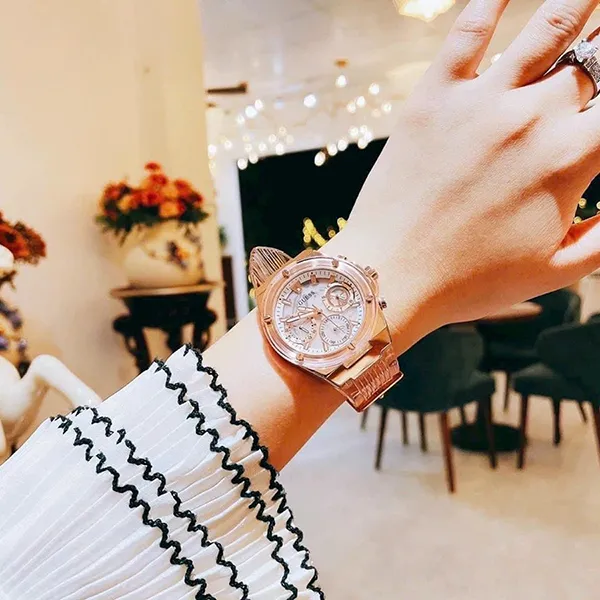 Đồng Hồ Nữ Guess Quartz GW0409L3 Pink Transparent Multifunction Watch Màu Hồng - Đồng hồ - Vua Hàng Hiệu