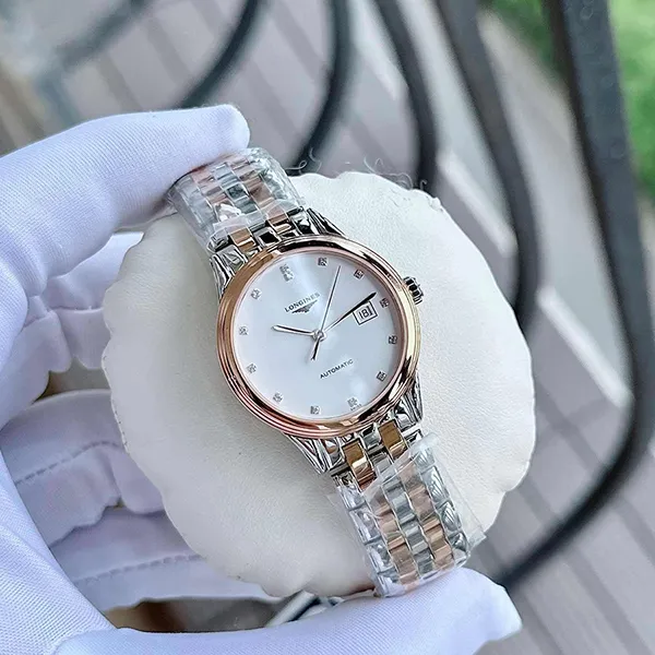 Đồng Hồ Nữ Longines Flagship L4.374.3.99.7 Watch 30mm Màu Demi (Bạc - Vàng Hồng) - Đồng hồ - Vua Hàng Hiệu