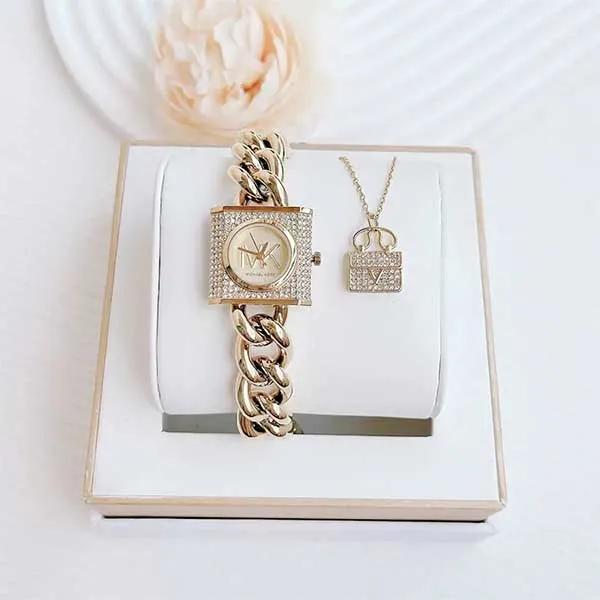Đồng Hồ Nữ Michael Kors MK Chain Lock MK4711 Màu Vàng Gold - Đồng hồ - Vua Hàng Hiệu