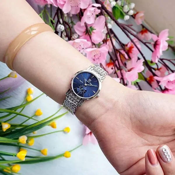Đồng Hồ Nữ Olympia Star OPA58082LS-X Màu Xanh Bạc - Đồng hồ - Vua Hàng Hiệu