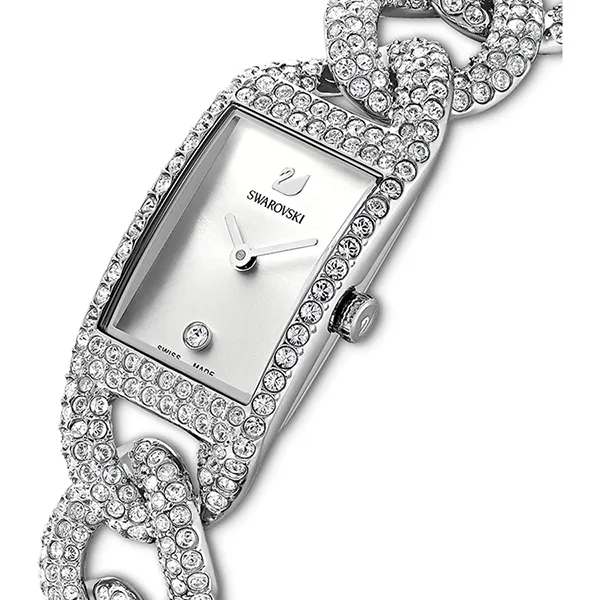 Đồng Hồ Nữ Swarovski Cocktail Watch Swiss Made, Full pavé, Crystal Bracelet, Silver Tone, Stainless Steel 5547617 Màu Bạc - Đồng hồ - Vua Hàng Hiệu
