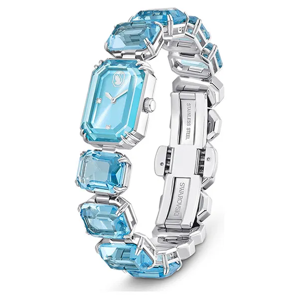Đồng Hồ Nữ Swarovski Octagon Cut Bracelet, Blue, Stainless Steel 5729722 Màu Xanh Blue - Đồng hồ - Vua Hàng Hiệu