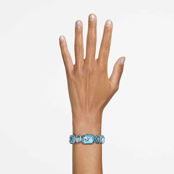 Đồng Hồ Nữ Swarovski Octagon Cut Bracelet, Blue, Stainless Steel 5729722 Màu Xanh Blue - Đồng hồ - Vua Hàng Hiệu