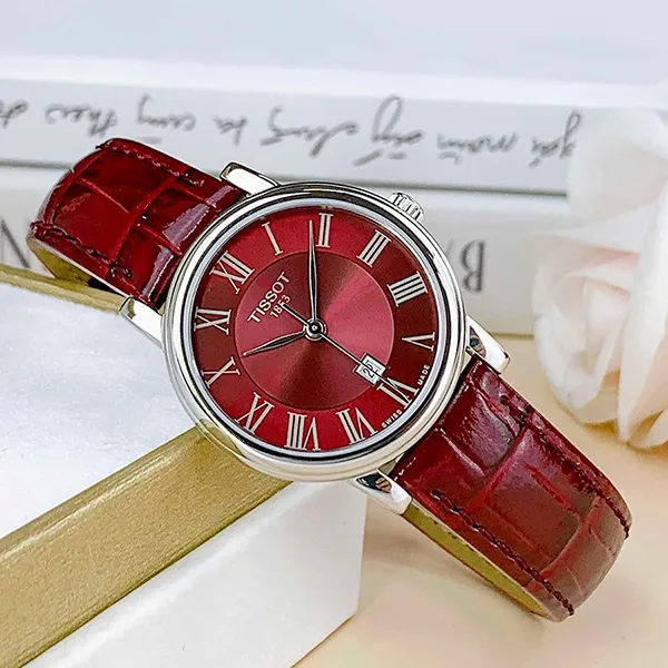 Đồng Hồ Nữ Tissot T122.210.16.373.00 Carson Premium Lady Màu Đỏ - Đồng hồ - Vua Hàng Hiệu