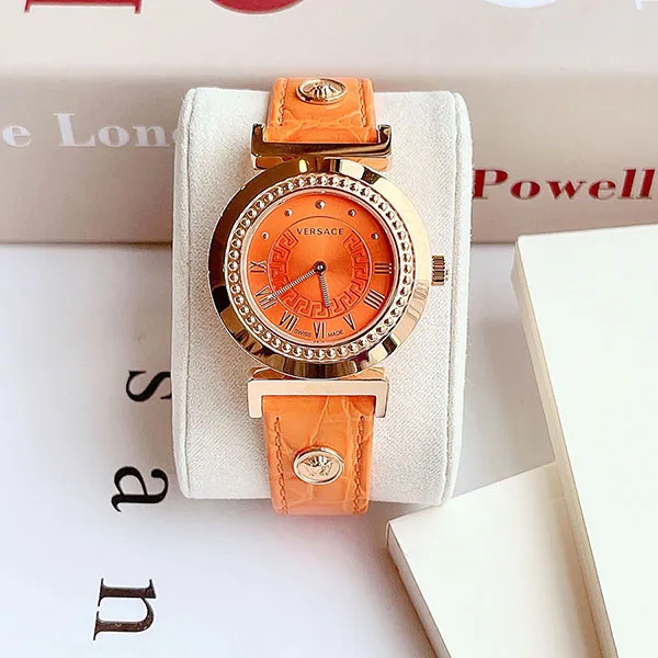 Đồng Hồ Nữ Versace P5Q80D165 S165 Quartz Vanity Orange Dial Màu Cam - Đồng hồ - Vua Hàng Hiệu