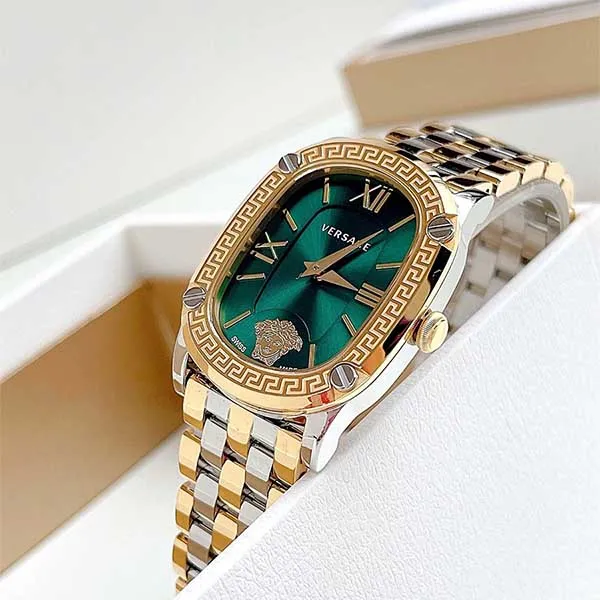 Đồng Hồ Nữ Versace Quartz Couture Yellow Gold VE1B00618 Màu Vàng - Xanh - Đồng hồ - Vua Hàng Hiệu