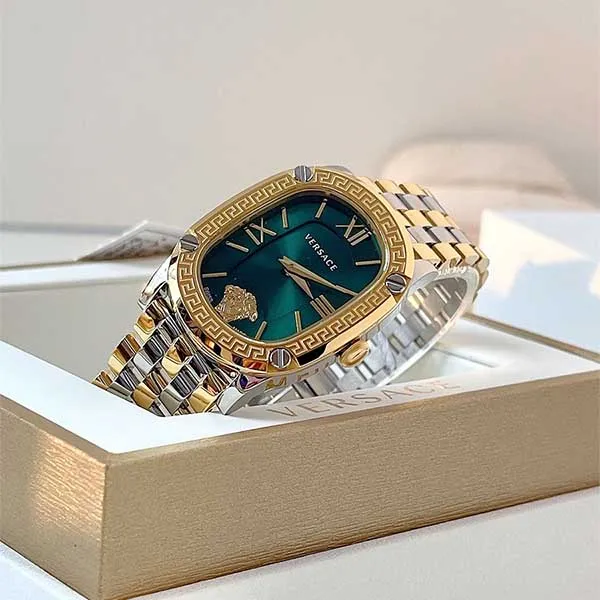 Đồng Hồ Nữ Versace Quartz Couture Yellow Gold VE1B00618 Màu Vàng - Xanh - Đồng hồ - Vua Hàng Hiệu