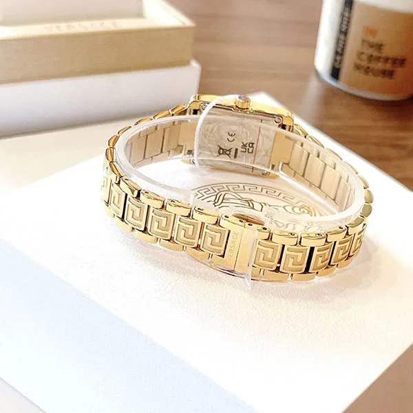 Đồng Hồ Nữ Versace Tonneau Lady Watch Màu Vàng Gold
