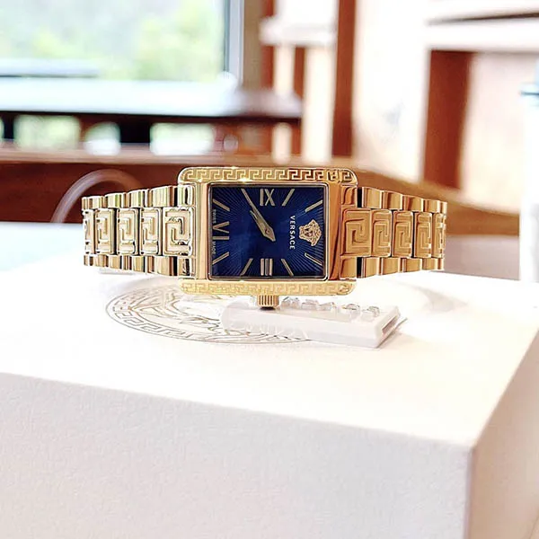 Đồng Hồ Nữ Versace Tonneau Lady Watch Màu Vàng Gold