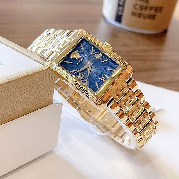 Đồng Hồ Nữ Versace Tonneau Lady Watch Màu Vàng Gold