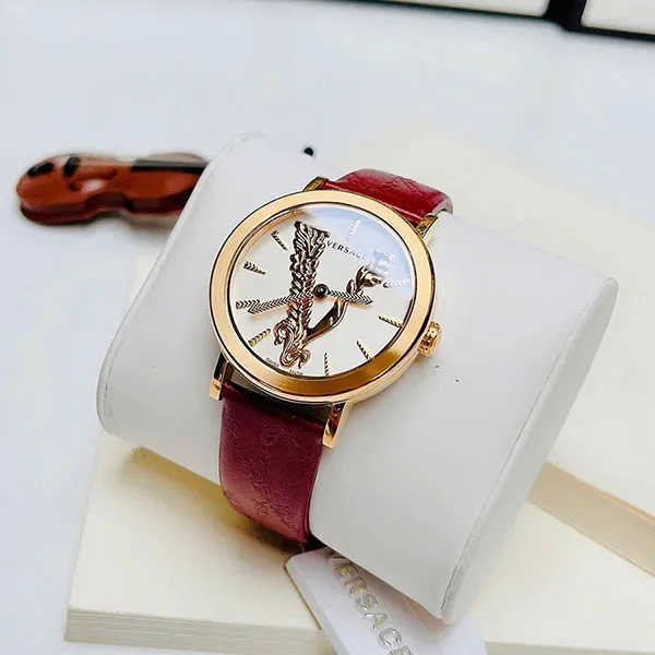 Đồng Hồ Nữ Versace Virtus Burgundy Watch 36mm VEHC00219 Màu Đỏ Vàng - Đồng hồ - Vua Hàng Hiệu