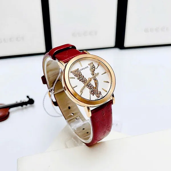 Đồng Hồ Nữ Versace Virtus Burgundy Watch 36mm VEHC00219 Màu Đỏ Vàng - Đồng hồ - Vua Hàng Hiệu
