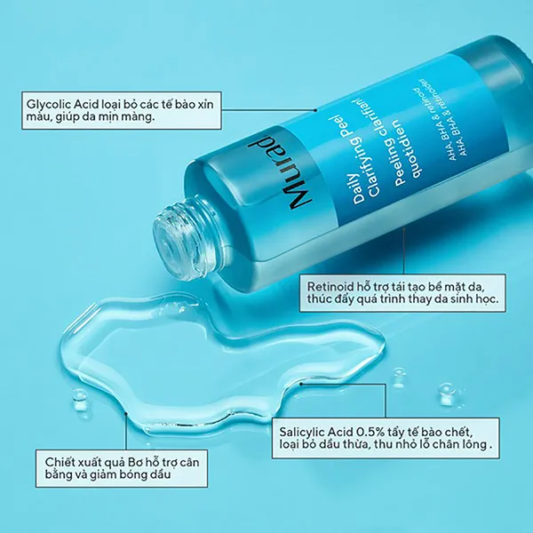 Dung Dịch Hỗ Trợ Tẩy Tế Bào Chết Hóa Học, Thông Thoáng Lỗ Chân Lông Murad Daily Clarifying Peel 95ml - Mỹ phẩm - Vua Hàng Hiệu