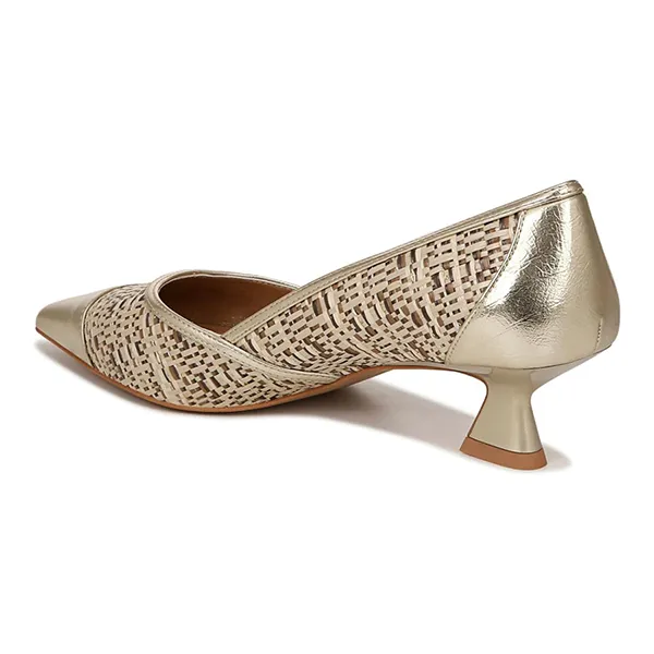 Giày Cao Gót Nữ Franco Sarto Darcy Sandal Gold Beige Multi Woven Màu Vàng Be Size 6.5 US - Giày - Vua Hàng Hiệu