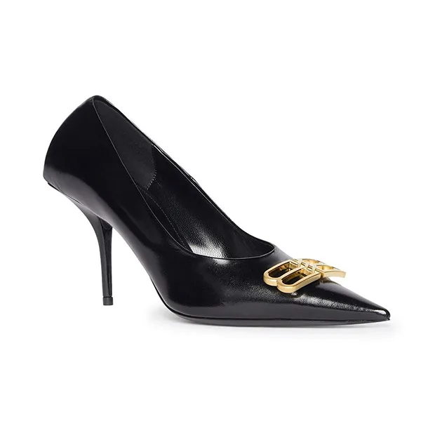 Giày Cao Gót Nữ Balenciaga Square Knife BB Pump Black 694712WBD821080 Màu Đen Size 36