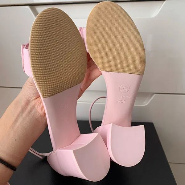 Giày Cao Gót Nữ Chanel Logo Coco Màu Hồng Pastel Size 38 - Giày - Vua Hàng Hiệu