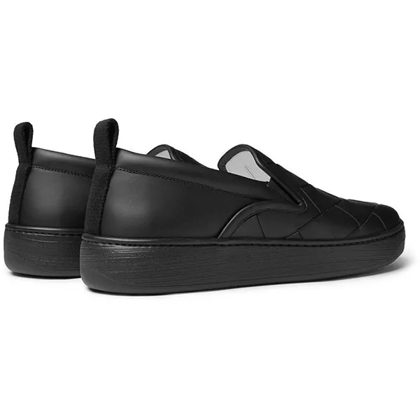 Giày Lười Nam Bottega Veneta Dodger Intrecciato Leather Slip-On Sneakers Màu Đen Size 40.5 - Giày - Vua Hàng Hiệu