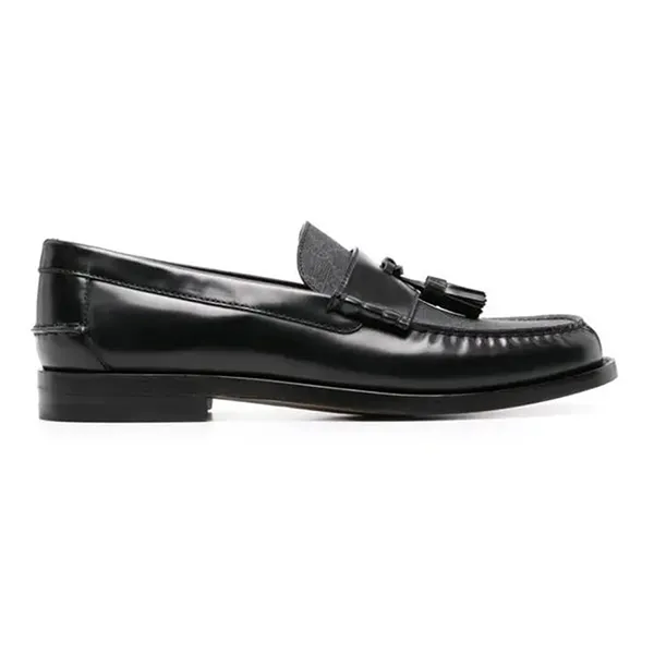 Giày Lười Nam Gucci GG Supreme Tassel Moccasin Loafers Leather Black Màu Đen Size 39 - Giày - Vua Hàng Hiệu