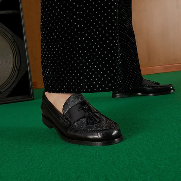 Giày Lười Nam Gucci Loafer With Tassel Black 673817-17X30-1000 Màu Đen Size 39 - Giày - Vua Hàng Hiệu