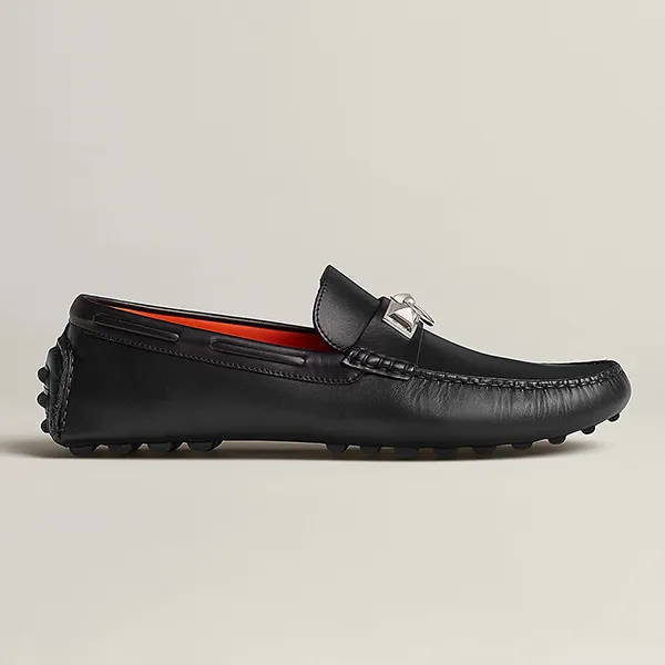 Giày Lười Nam Hermès Mocassins Irving H141251ZH02390 Màu Đen Size 40