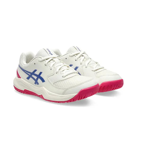 Giày Pickleball/Tennis Asics Gel-Dedicate 8 GS Kids Cream/Dark Cobalt Shoes 1044A077-105 Màu Kem Hồng Size 36 - Giày - Vua Hàng Hiệu