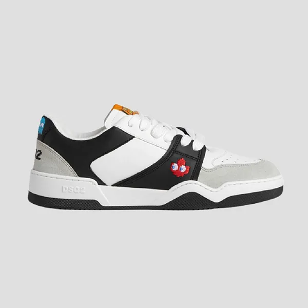 Giày Sneaker Nam Dsquared2 x Pac Man In White SNW0328 01501276 M1365 Màu Đen Trắng Size 39 - Giày - Vua Hàng Hiệu