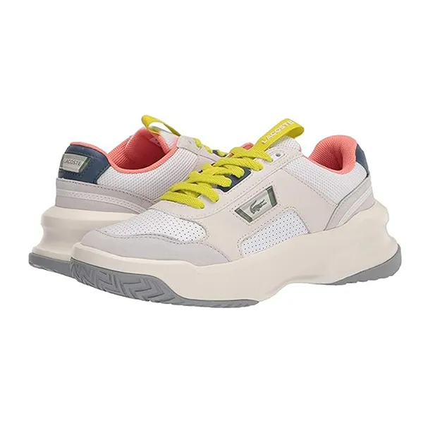 Giày Sneaker Nam Lacoste Mens Ace Lift Mid 40SMA0021 White/Dark Blue Màu Trắng Be Size 42 - Giày - Vua Hàng Hiệu