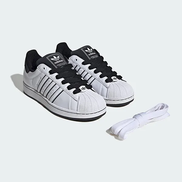 Giày Sneaker Unisex Adidas Originals Superstar II JH5469 Màu Đen Trắng Size 9 UK - Giày - Vua Hàng Hiệu