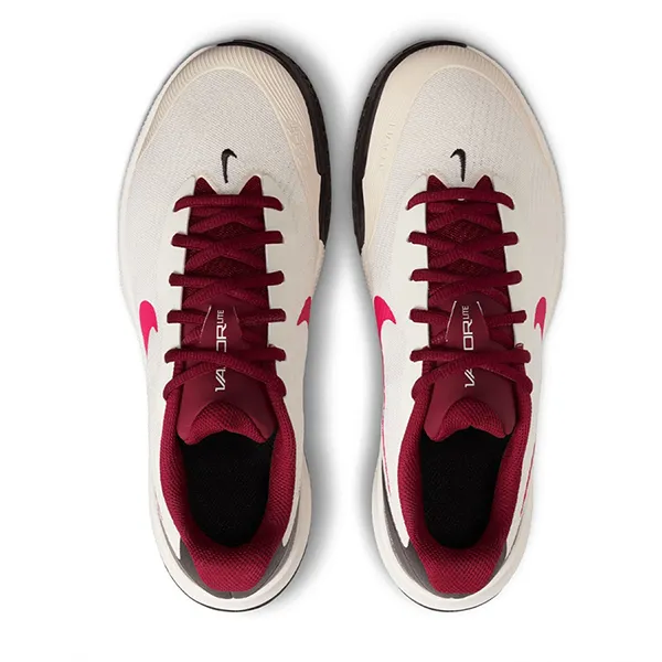 Giày Tennis/ Pickleball Nữ Nike Court Vapor Lite 3 HC Pale Ivory Sail Team Red Rush Pink FZ2156-104 Màu Trắng Đỏ Size 38 - Giày - Vua Hàng Hiệu