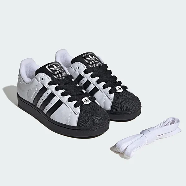 Giày Thể Thao Adidas Superstar II JI0124 Màu Đen/Trắng Size 8- UK - Giày - Vua Hàng Hiệu