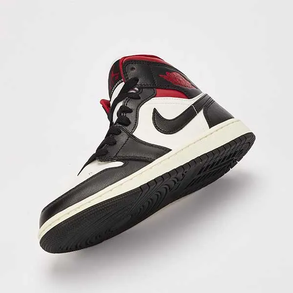 Giày Thể Thao Nam Nike Air Jordan 1 Mid Black Sail Gym Red BQ6472-061 Màu Đỏ - Trắng Size 36 - Giày - Vua Hàng Hiệu