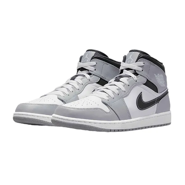 Giày Thể Thao Nike Air Jordan 1 Mid 554724-078 Màu Xám Khói Nhạt Size 40.5 - Giày - Vua Hàng Hiệu