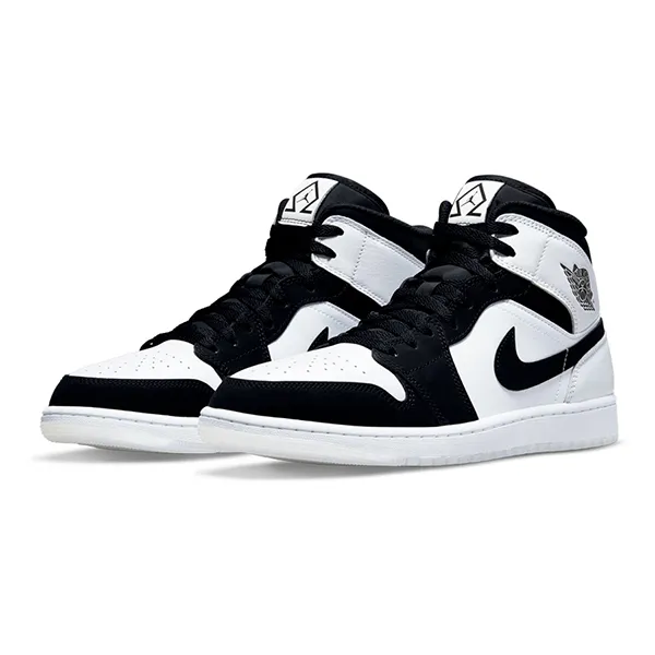 Giày Thể Thao Nike Air Jordan 1 Mid SE Diamond Short Màu Trắng - Đen Size 40.5 - Giày - Vua Hàng Hiệu
