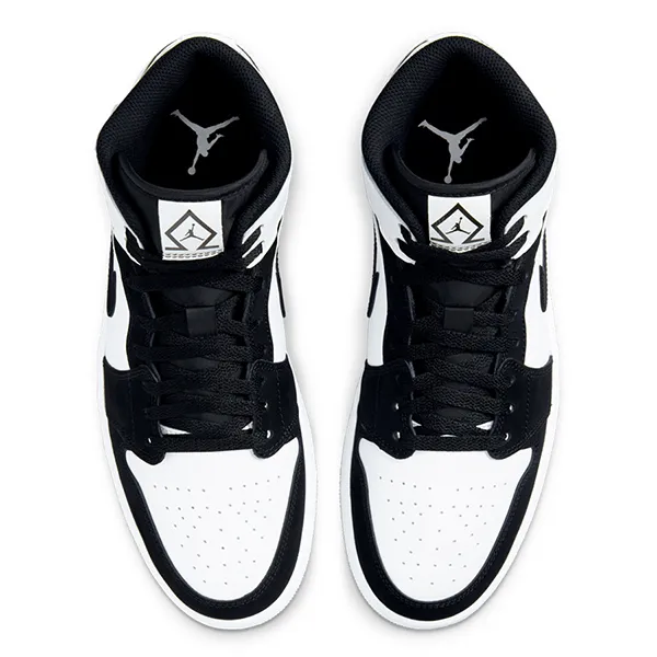Giày Thể Thao Nike Air Jordan 1 Mid SE Diamond Short Màu Trắng - Đen Size 40.5 - Giày - Vua Hàng Hiệu