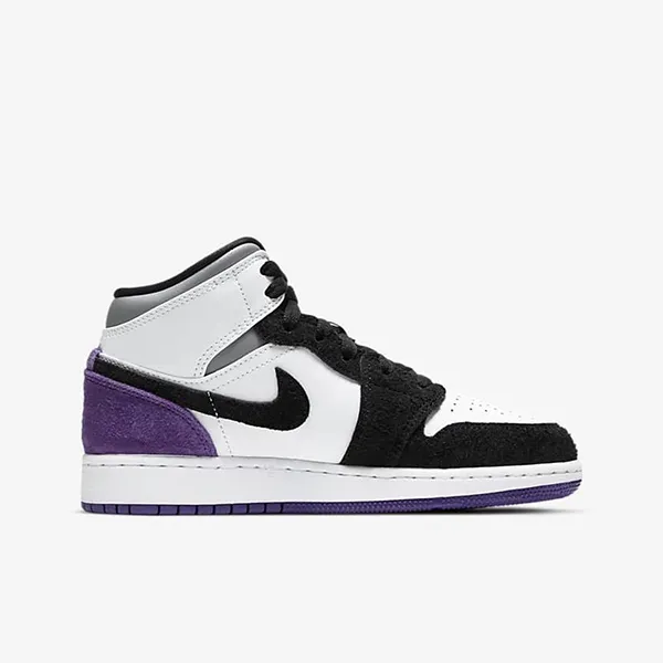 Giày Thể Thao Nữ Nike Air Jordan 1 Mid SE Purple (GS) BQ6931-105 Phối Màu Size 35.5 - Giày - Vua Hàng Hiệu